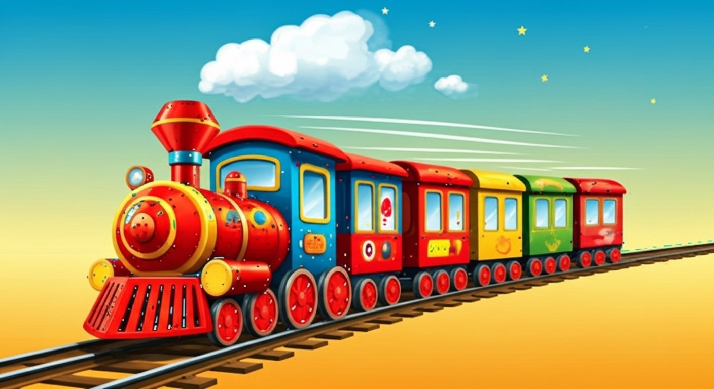 A mother was working in the kitchen, listening to her five-year-old son playing with his new electric train set in the living room. She heard the train stop and her son saying, 