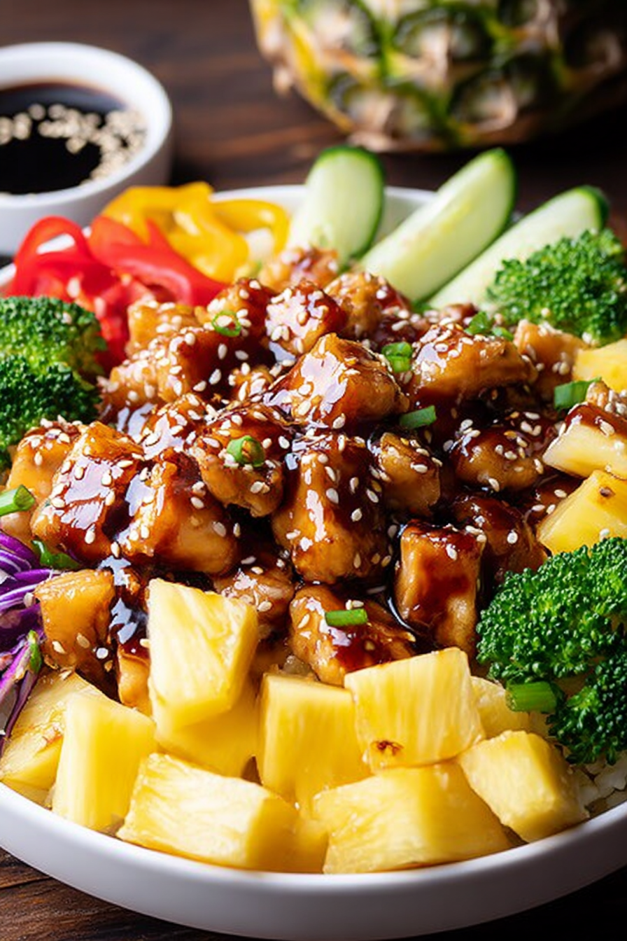 Chicken Teriyaki Pineapple Bowls Recipe image 2