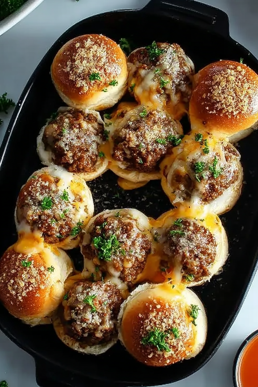 Irresistible Garlic Parmesan Cheeseburger Bombs image 2