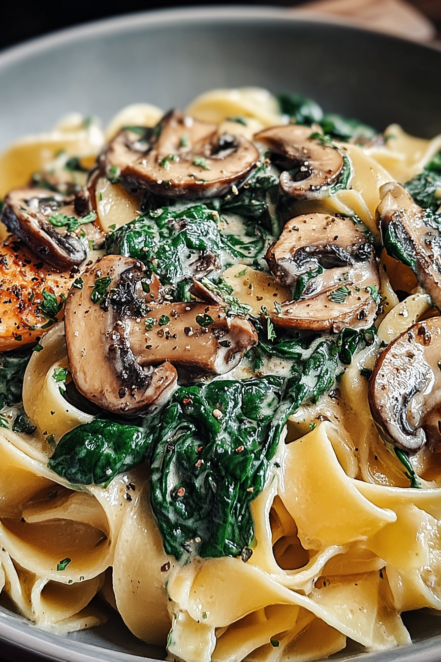 Spinach Mushroom Pasta image 2