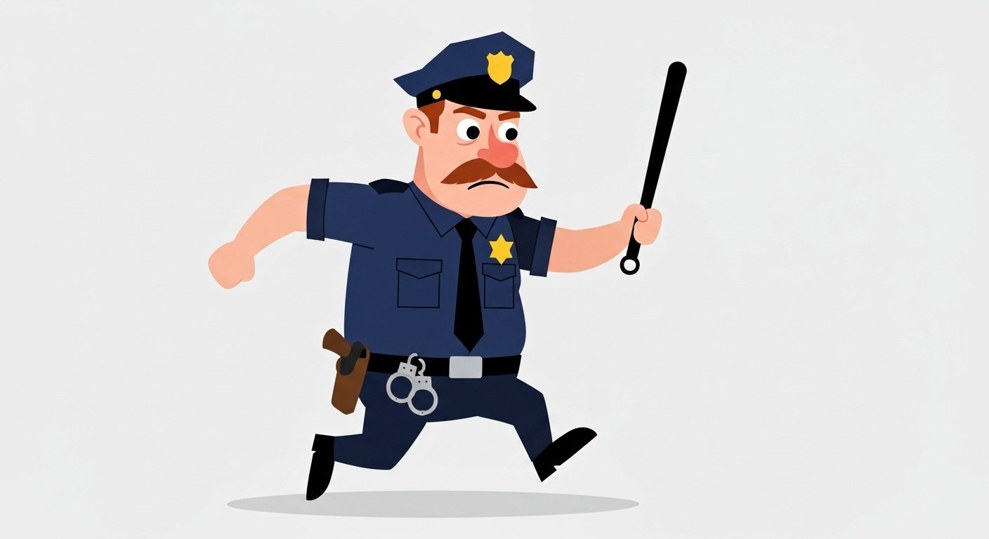 A police officer called the station on his radio. 