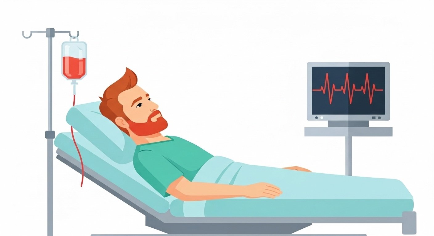 Jerry was on his deathbed and gazed pitifully to his wife, Karen, 