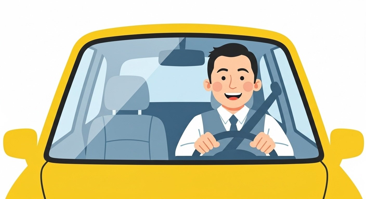 I was waiting in line for a ride at the airport. When a cab pulled up, the first thing I noticed was the taxi was polished to a bright shine. Smartly dressed in a white shirt, black tie, and content image