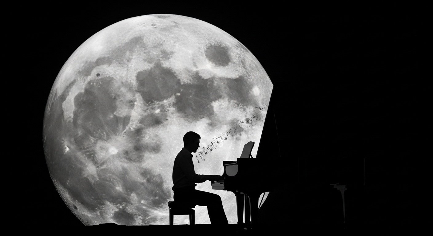 One evening Ludwig van Beethoven and a friend were taking a walk. As they were passing through a narrow, dark street, they heard music coming from a little house.