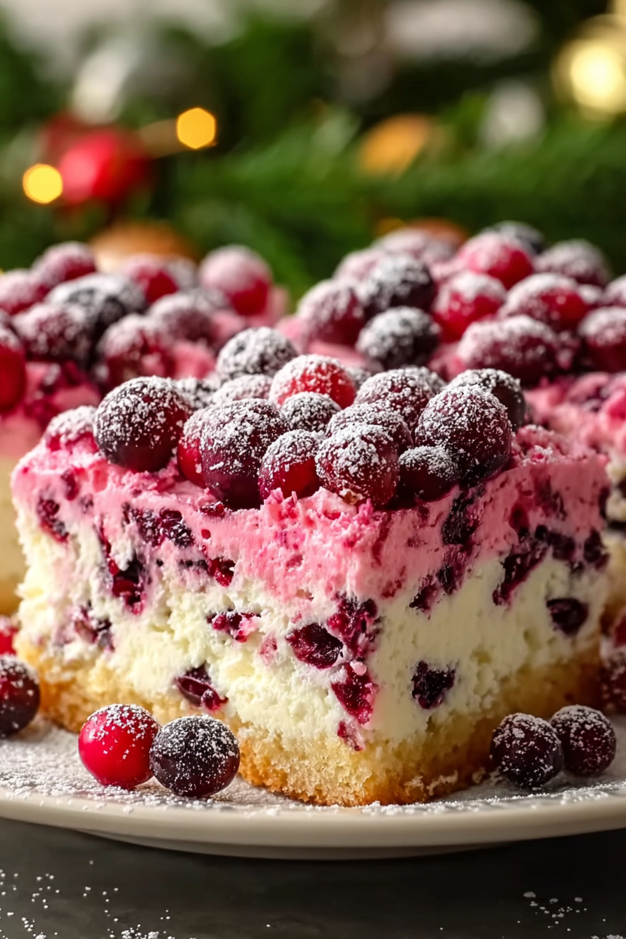 Winter holiday Cranberry Poke Cake image 2