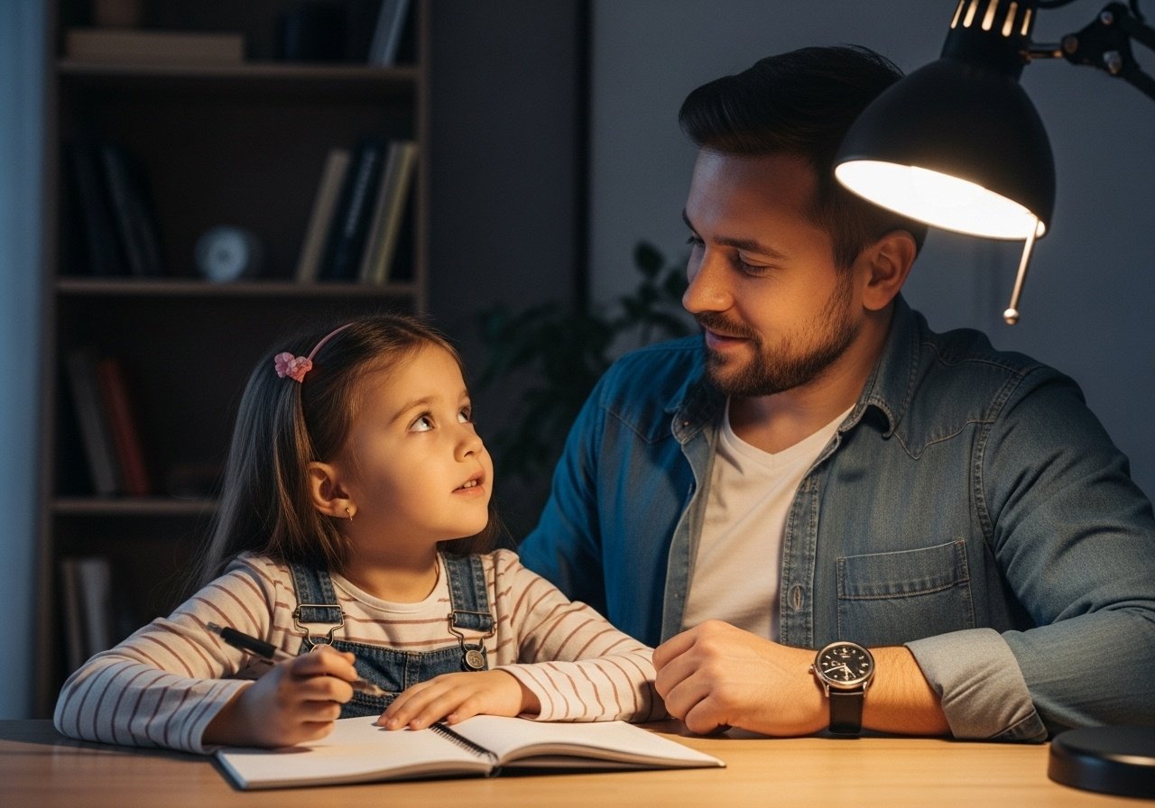 A young girl who was writing a paper for school came to her father and asked: 