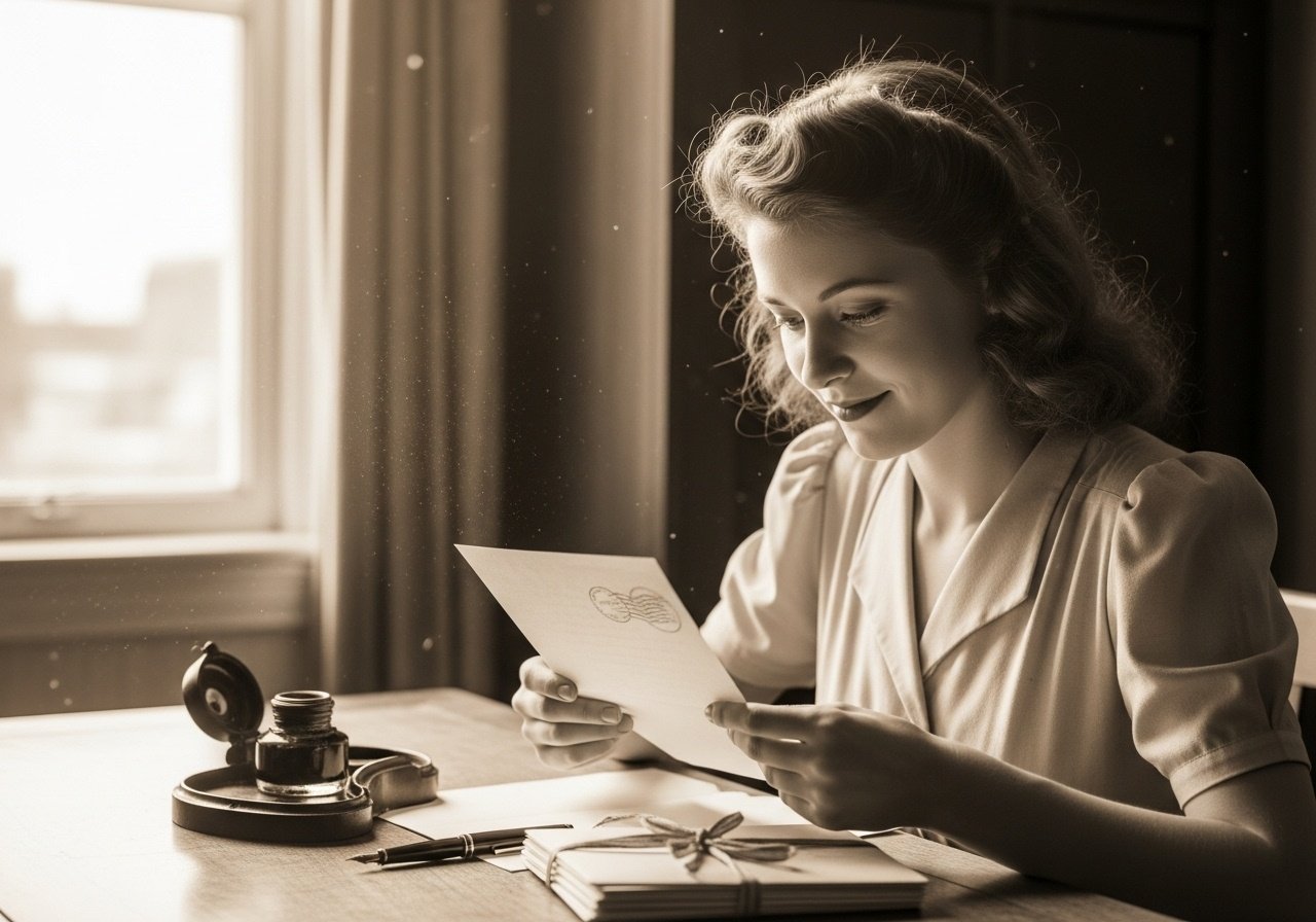 My grandmother told me how she ended up marrying. Grandpa. She was in her 20's, and the man she was dating left for war. 