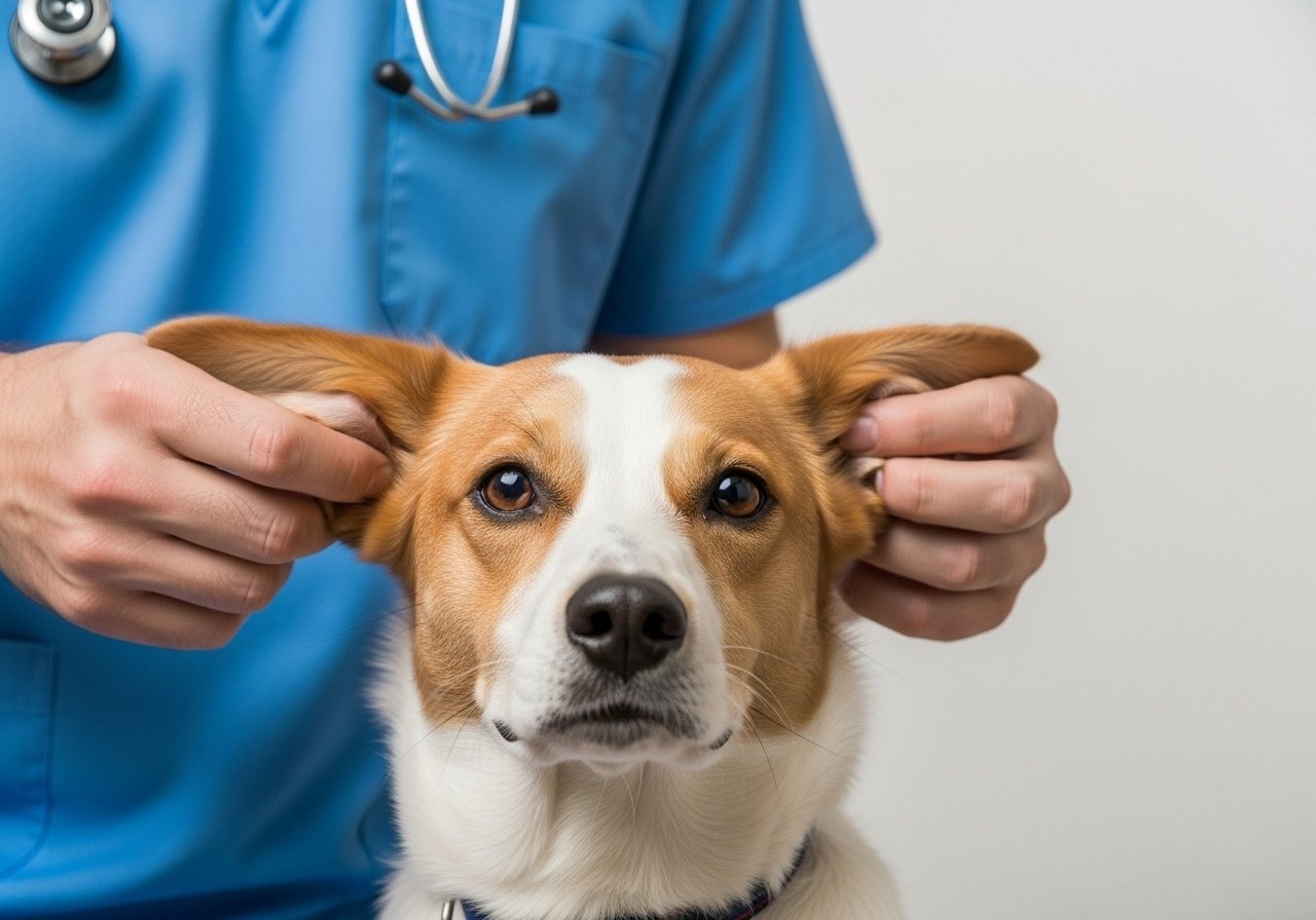 My neighbor found out her dog could hardly hear so she took it to the vet. He found that the problem was hair in his ears so he cleaned both ears and the dog could hear fine. The vet then proceeded to content image