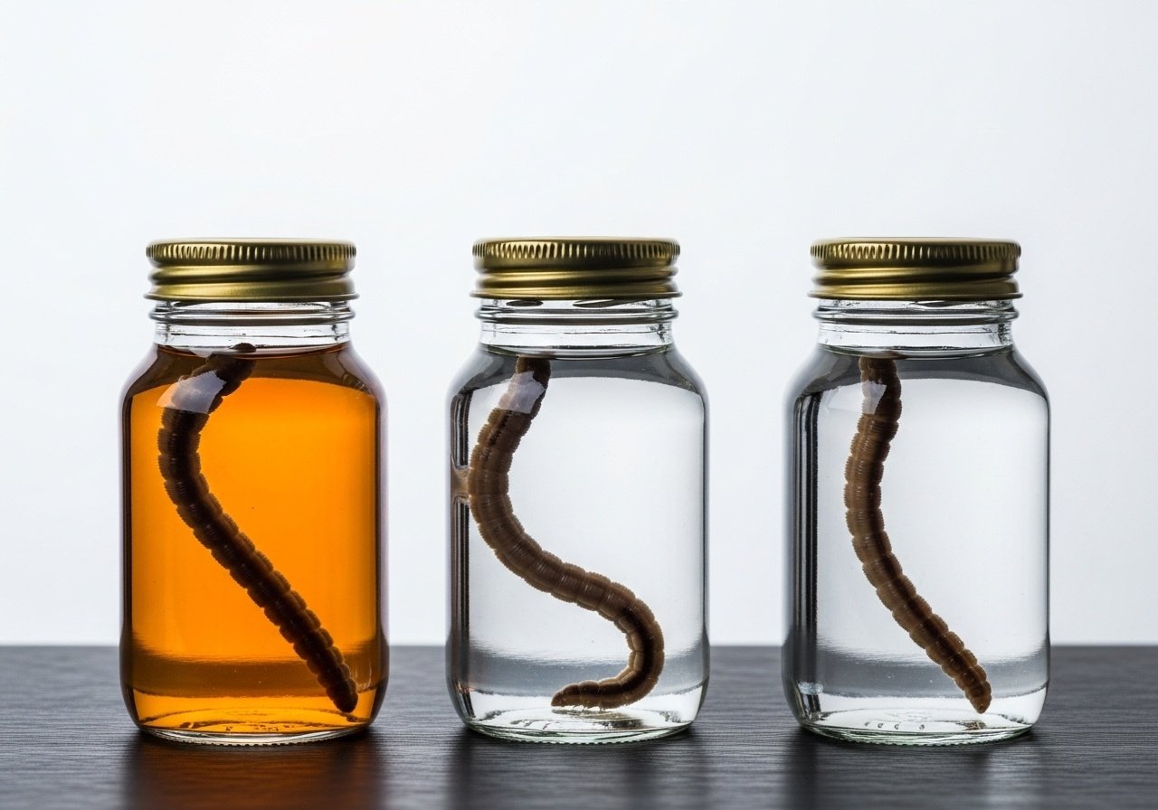 A minister decided that a visual demonstration would add emphasis to his Sunday sermon. Three worms were placed in separate jars. The first worm was put into a jar of alcohol. Tea content image